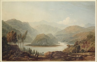 Uitzicht op de Mondego Rivier, Spanje, 1813 door John Varley